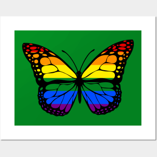 Rainbow Butterfly Posters and Art